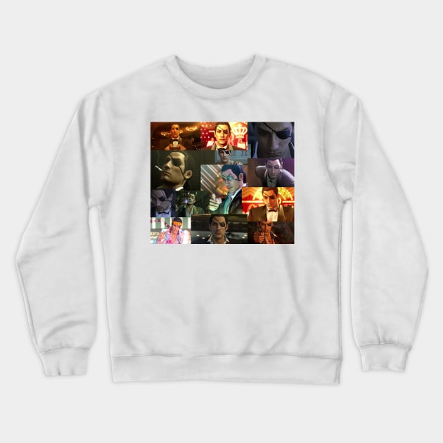 Goro Majima Yakuza montage Crewneck Sweatshirt by thehollowpoint